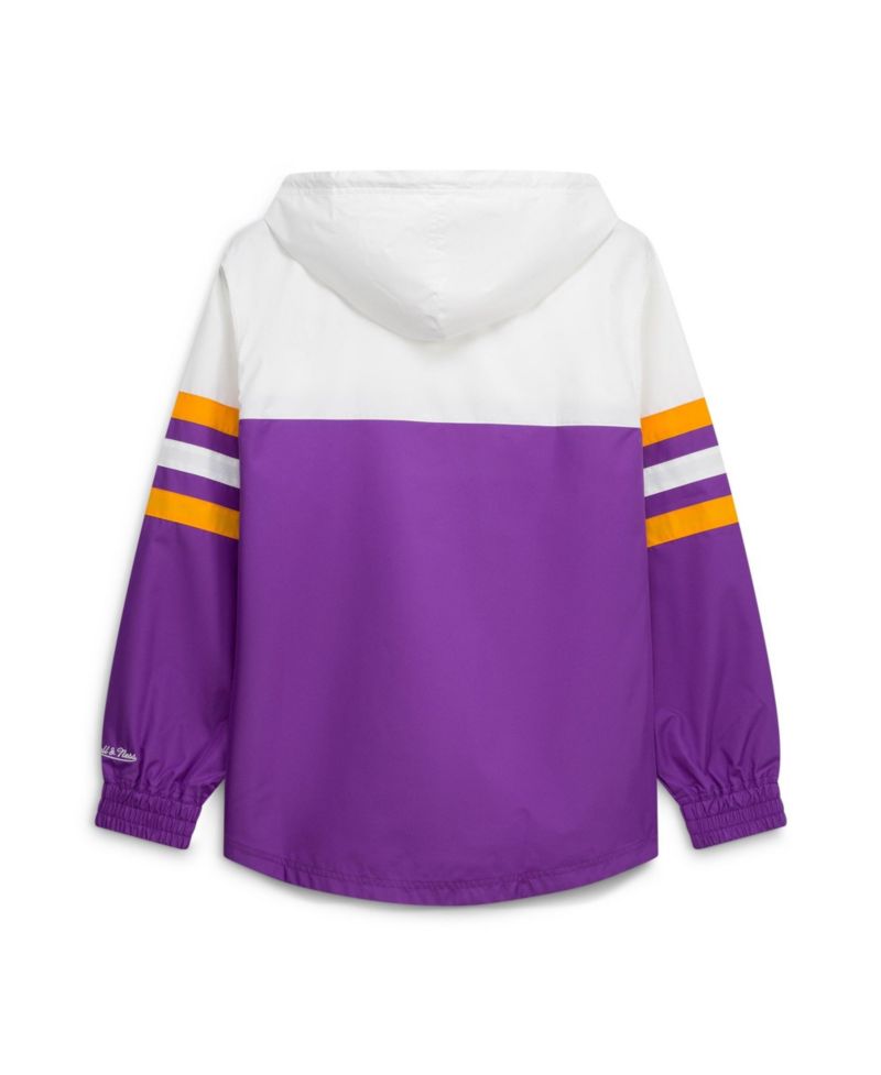 Men's Purple Minnesota Vikings Head Coach Anorak Quarter-Zip Windbreaker Jacket