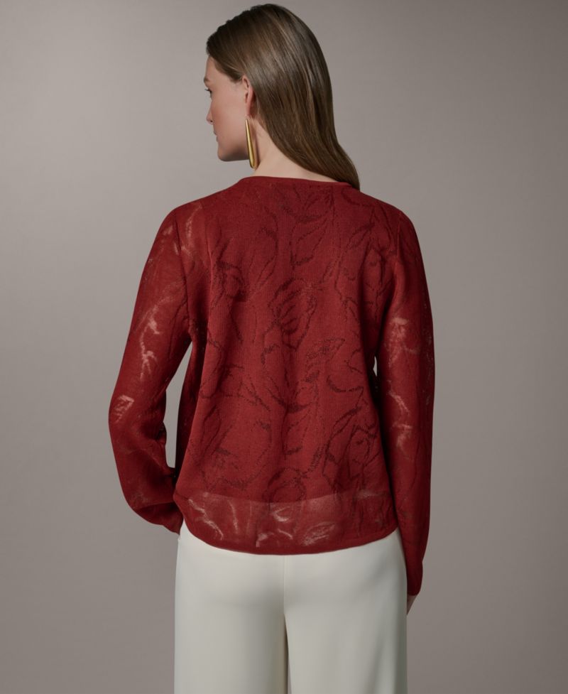 Women's Crewneck Novelty Cardigan