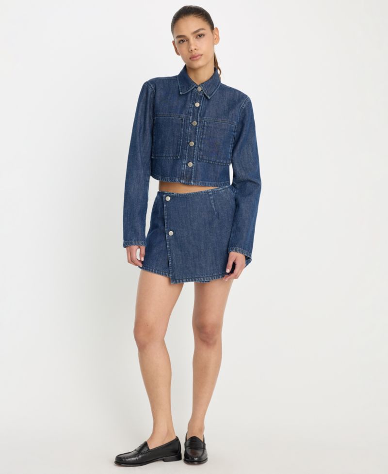 Women's Denim Cropped Jacket, Regular & Plus Size