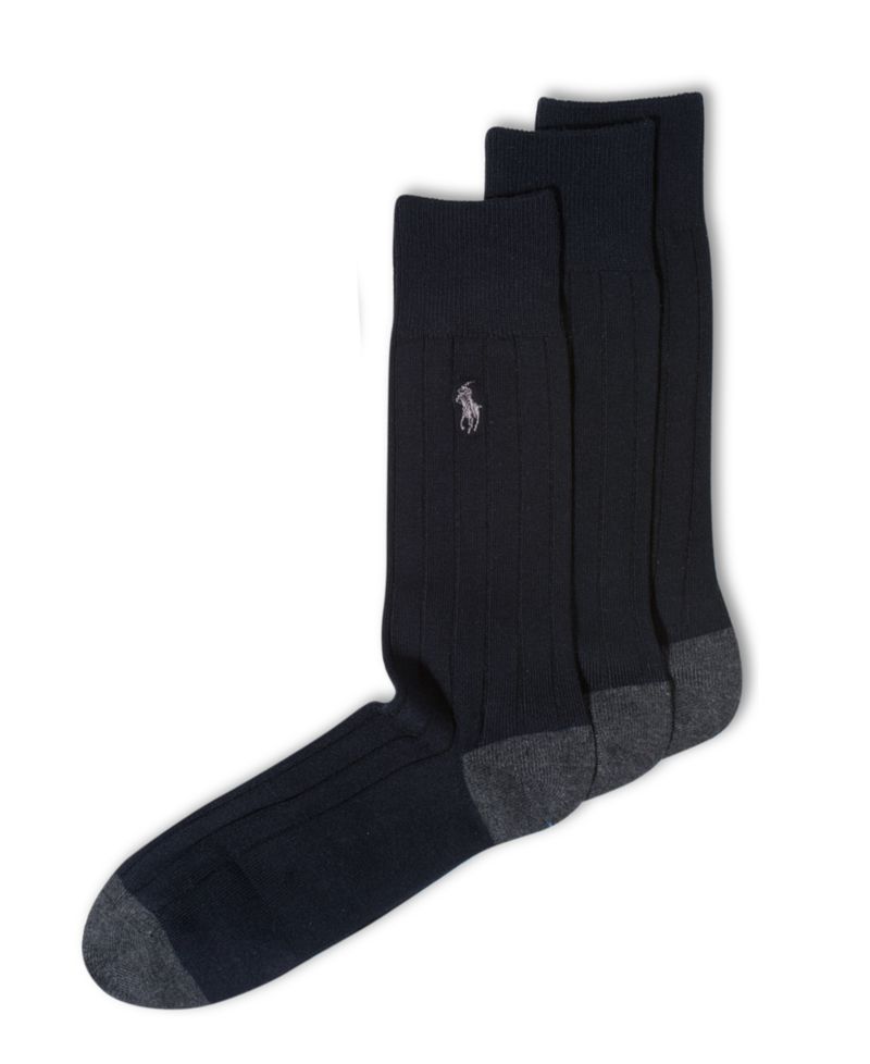 Men's Soft Touch Rib Dress Socks, 3-Pack