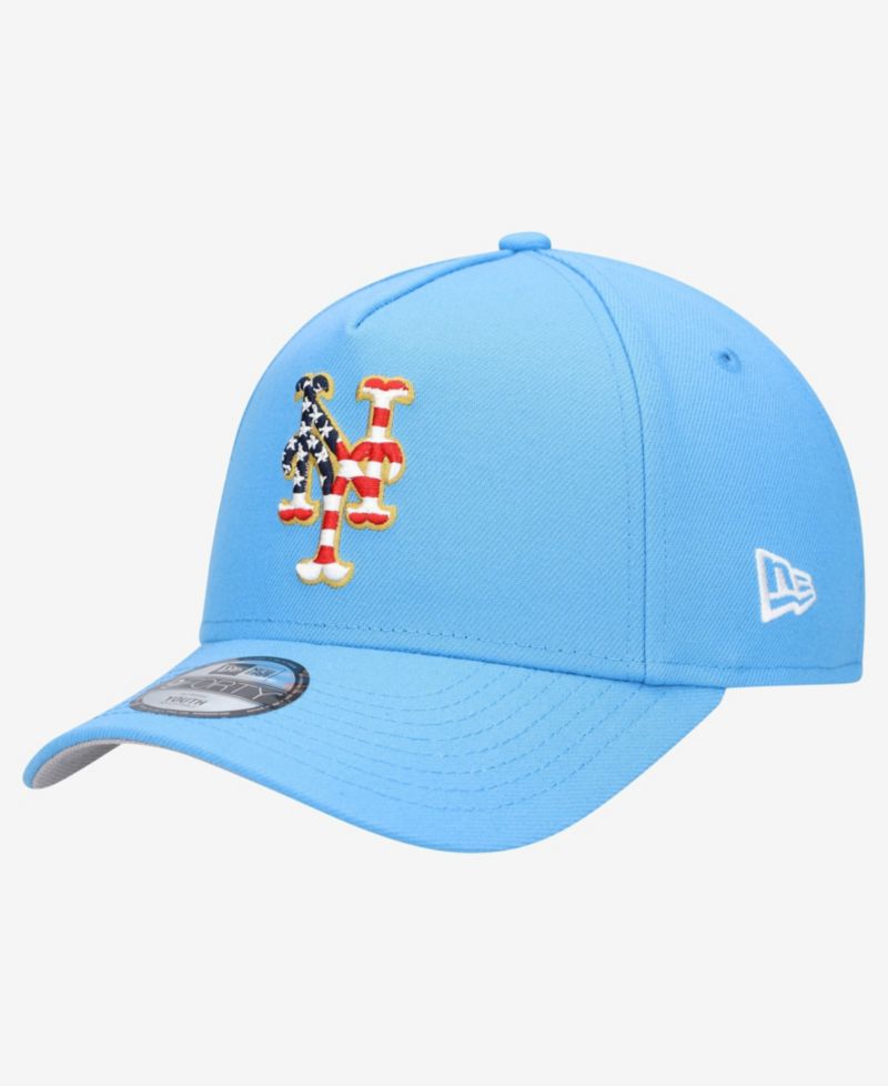 Big Boys and Girls Light Blue New York Mets Celebrate America's 250th 9FORTY A-Frame Adjustable Hat