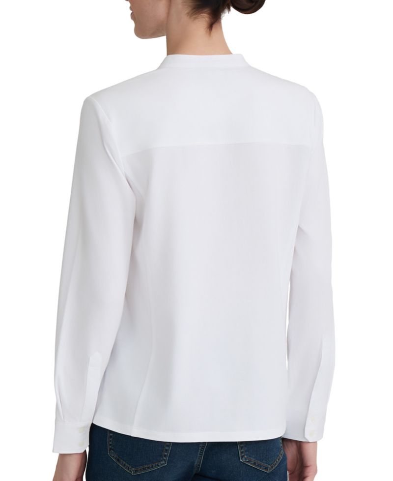 Women's Stand Collar Long-Sleeve Shirt