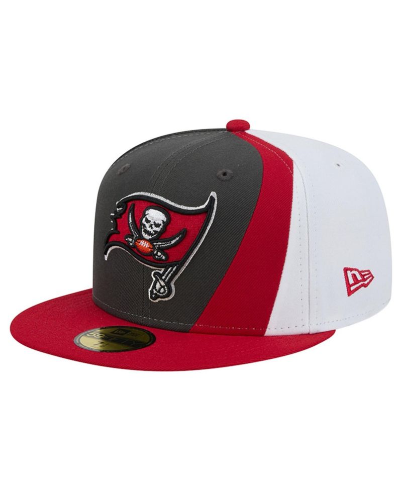 Men's Pewter/Red Tampa Bay Buccaneers Shock 59FIFTY Fitted Hat