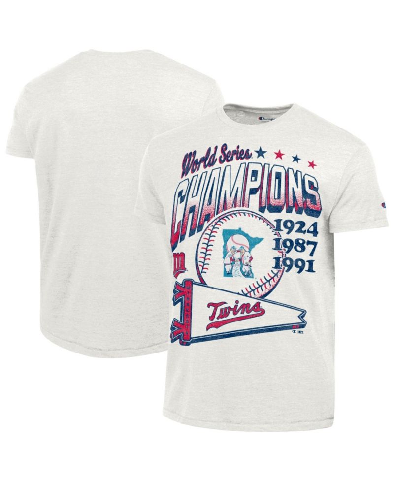 Men's Cream Minnesota Twins Winning Tradition Cooperstown Collection Tri-Blend T-Shirt