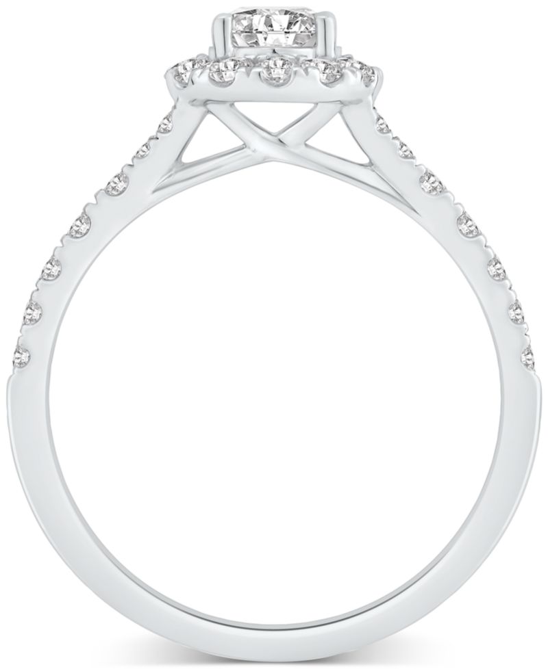 Diamond Halo Engagement Ring (1 ct. t.w.) in 14k White Gold or 14k Yellow Gold
