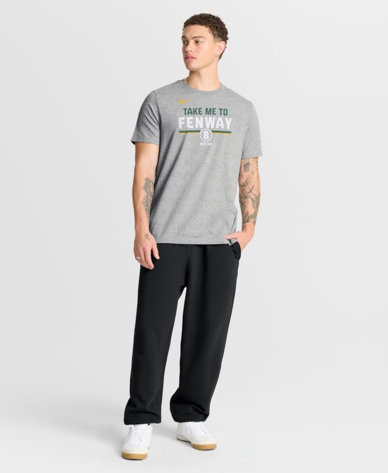 Men's Heather Gray Boston Red Sox City Connect Stacked T-Shirt Stacked Team Phrase T-Shirt