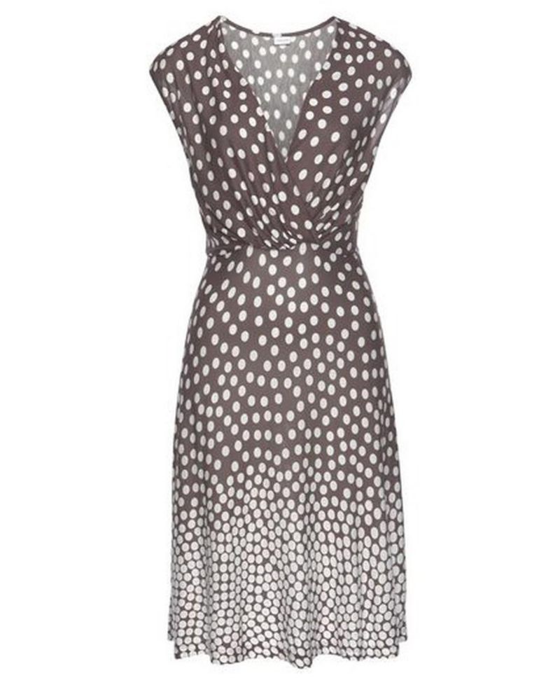 Women's Polka-Dot A-Line Knee-Length Dress