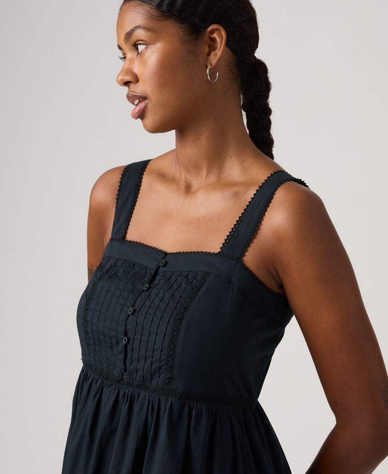 Premium Women's Mimi Square Neck Tiered Midi Dress