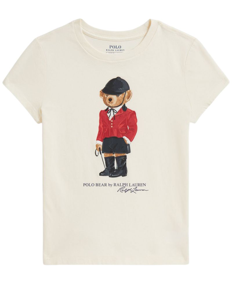 Girls' 7-16 Polo Bear Graphic Cotton T-Shirt