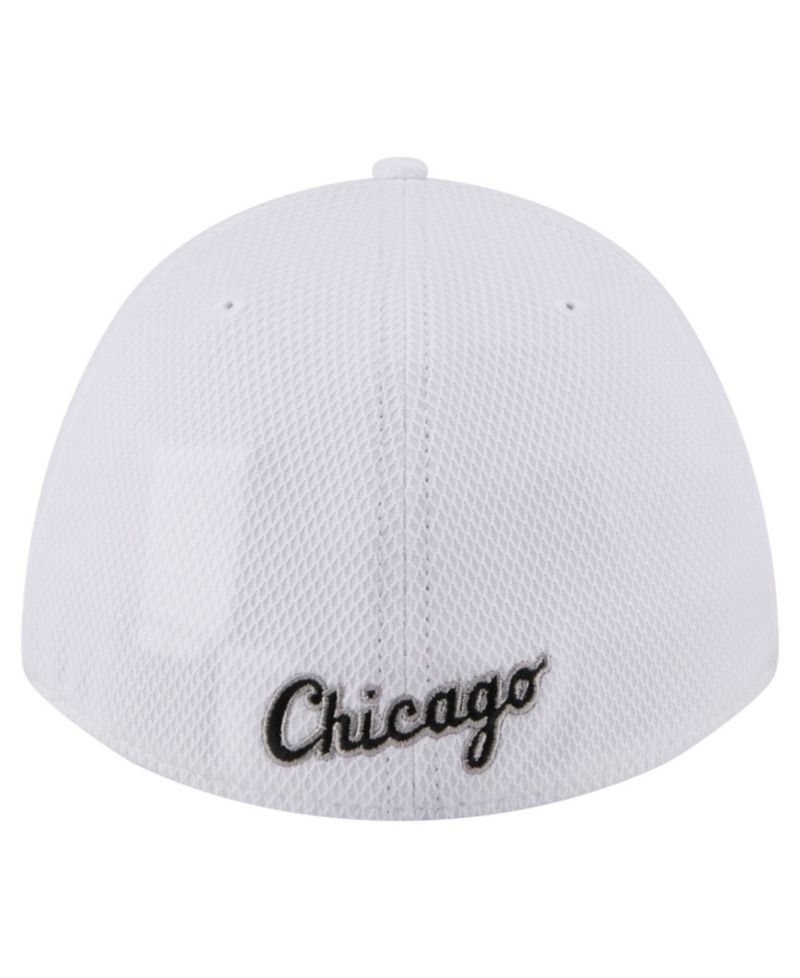 Men's White Chicago White Sox Cut n Sew 39THIRTY Flex Hat