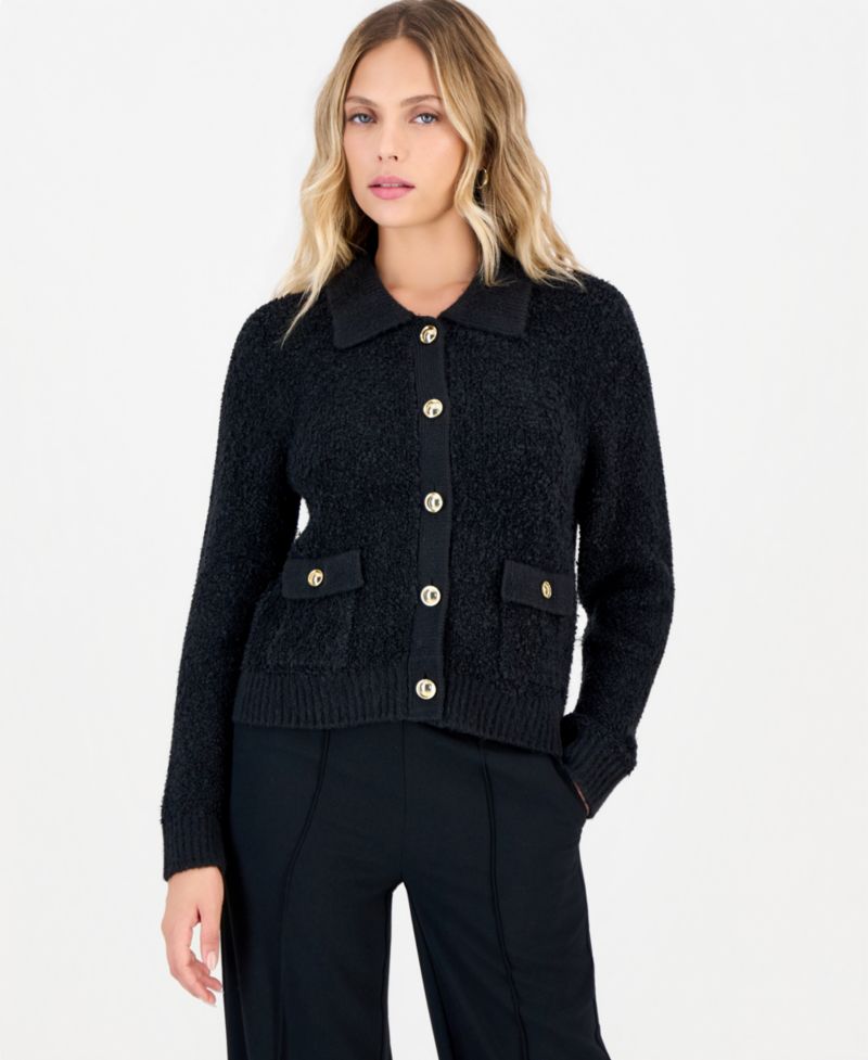 Petite Boucle Relaxed-Fit Cardigan