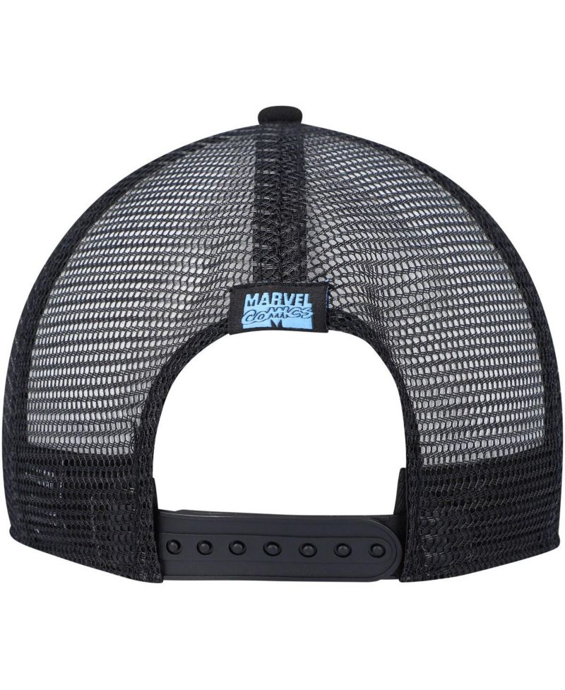 Men's Black Black Panther Retro A-Frame Snapback Hat