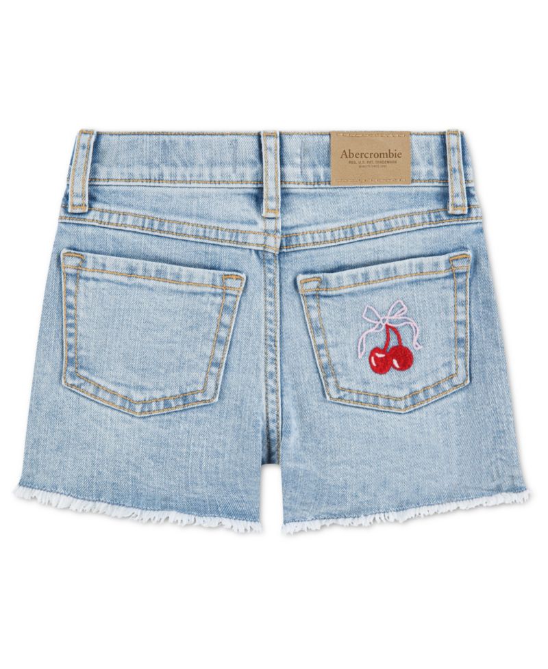 Toddler Girls' 2T-5T Bow Cherry Denim Shorts