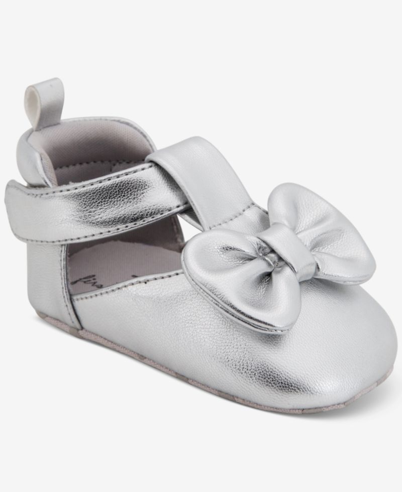 Baby Girls Metallic Bow Shoes