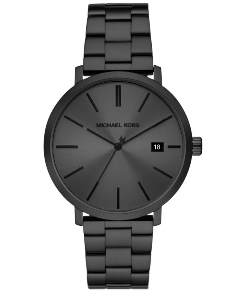Men's Blake Three-Hand Date Black Stainless Steel Watch 42mm