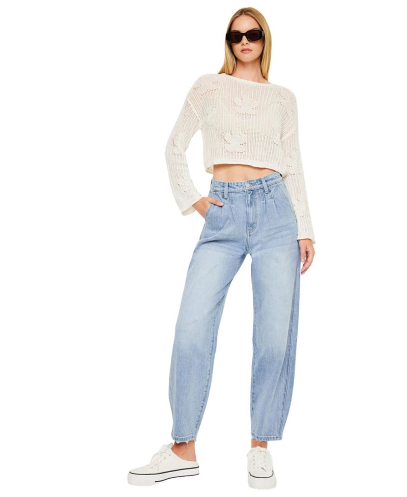 Women's Rea Ultra High Rise Tapered Wide-Leg Jeans