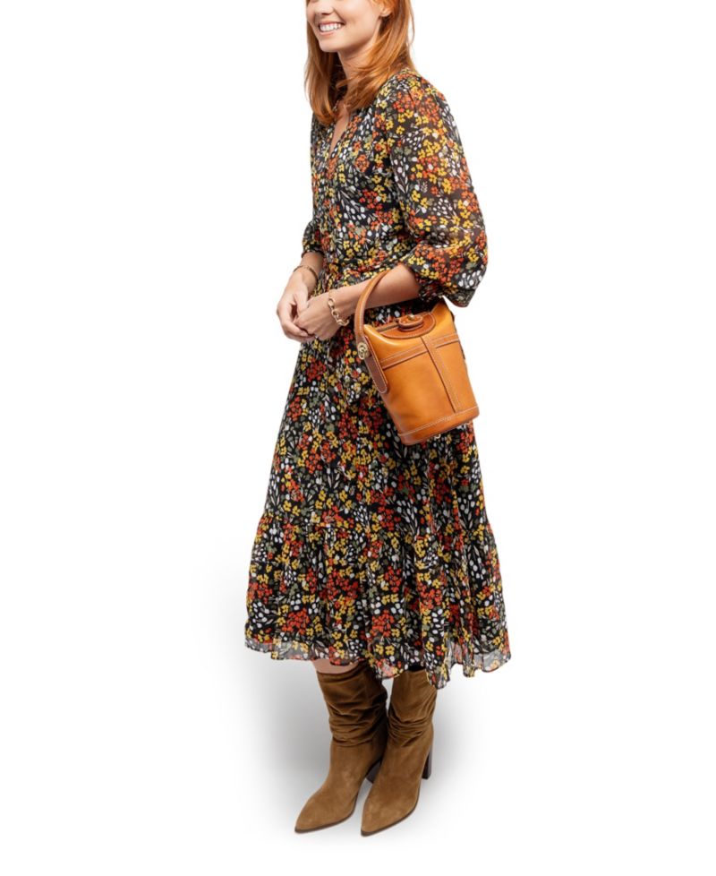 Begonia Vintage Bucket Crossbody Bag