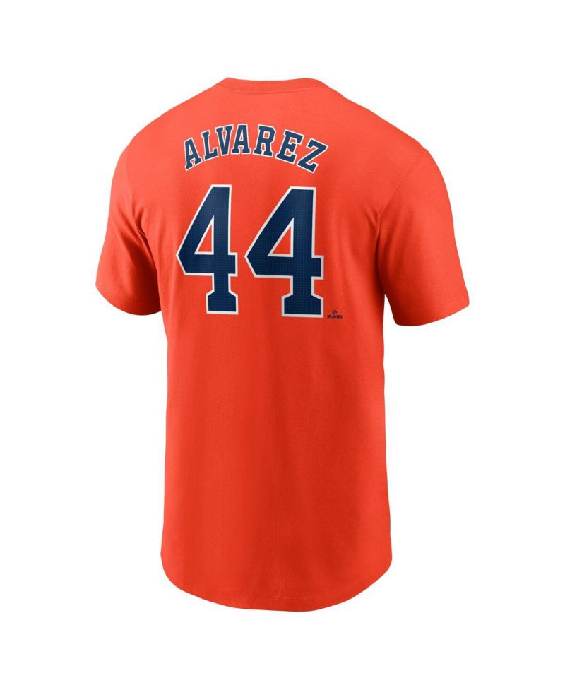 Men's Yordan Alvarez Orange Houston Astros Fuse Name & Number T-Shirt