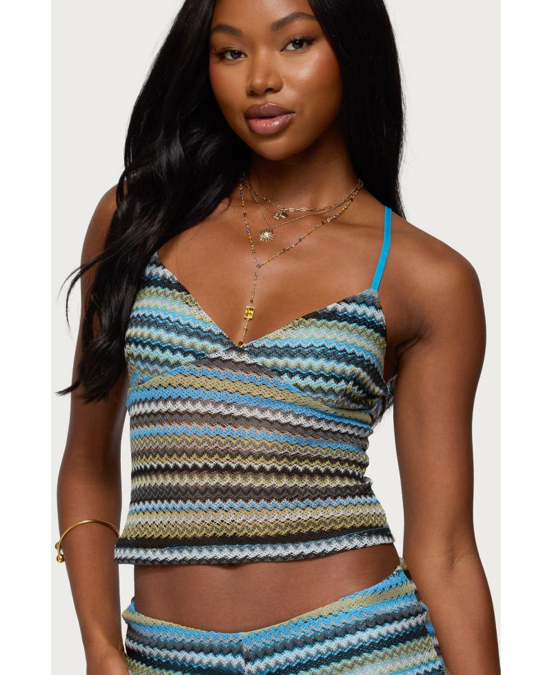Womens Zigzag Stripe Tank Top