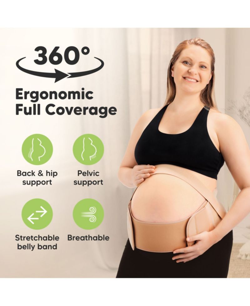 Maternity 2 in 1 Pregnancy Belly Support Band Belt, Pregnancy Must Haves Baby Belly Bands