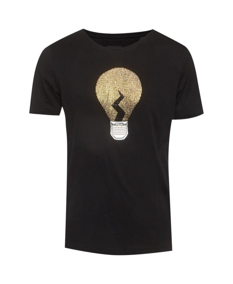 Women's Men's Embellished Lightbulb Graphic T-Shirt