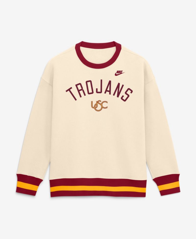 Women's Natural USC Trojans Oversized Legacy Arch Phoenix Sweatshirt