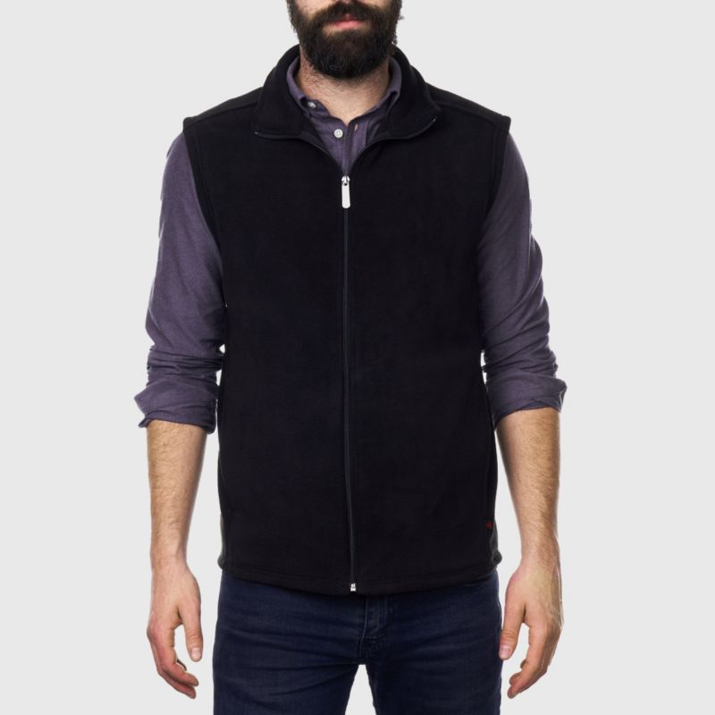 Mens Full Zip Up Fleece Vest Lightweight Warm Sleeveless Jacket