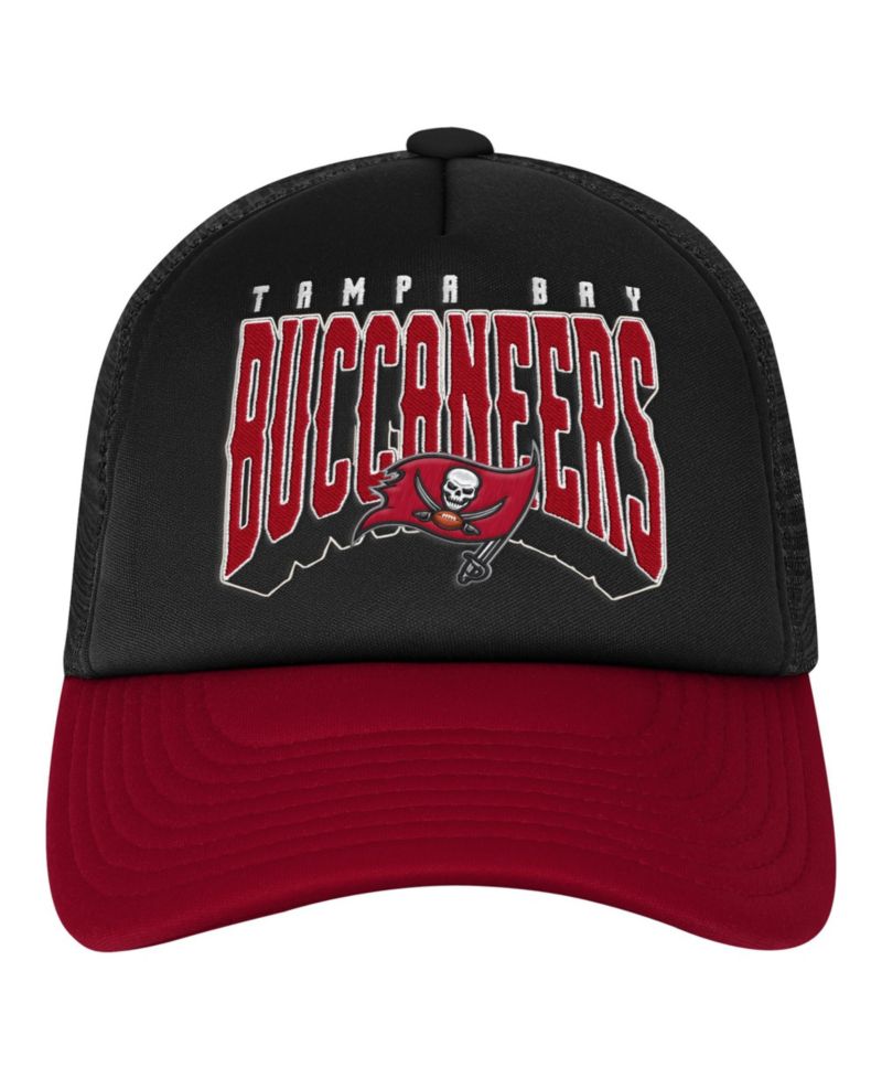 Big Boys and Girls Tampa Bay Buccaneers Handoff Foam Mesh Adjustable Trucker Hat