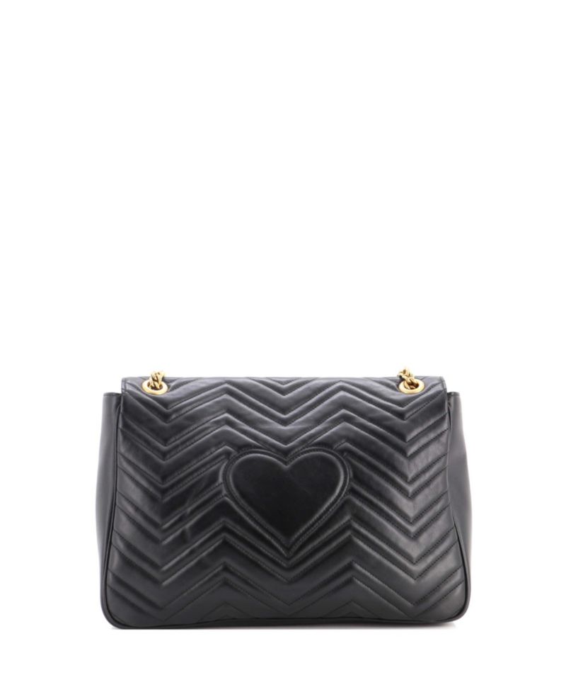 Large GG Marmont Flap Bag Matelasse Leather