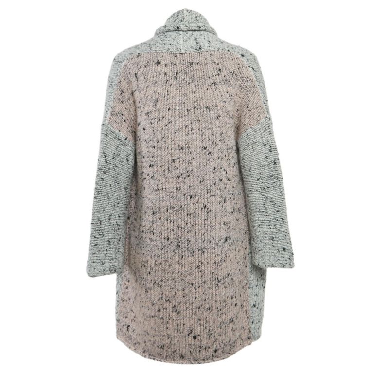 Women's Grey Knit Open Front Cardigan
