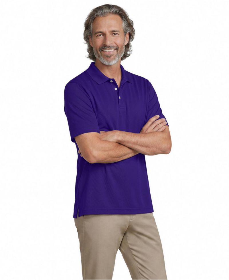 Men's Short Sleeve Solid Active Polo Shirt