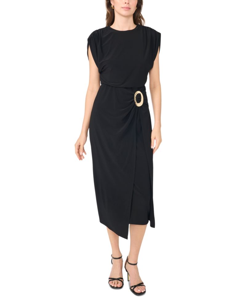 Women's Jersey Wrap Midi Dress