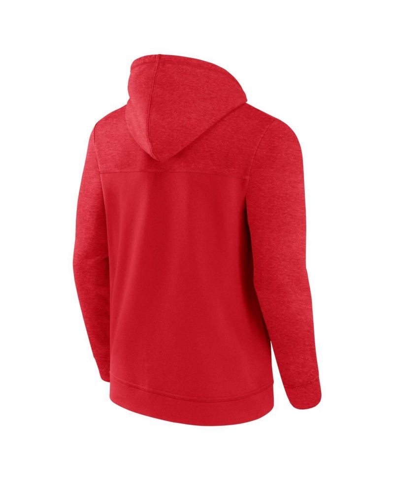 Men's Red St. Louis Cardinals Offensive Line Up Lightweight Full-Zip Hoodie