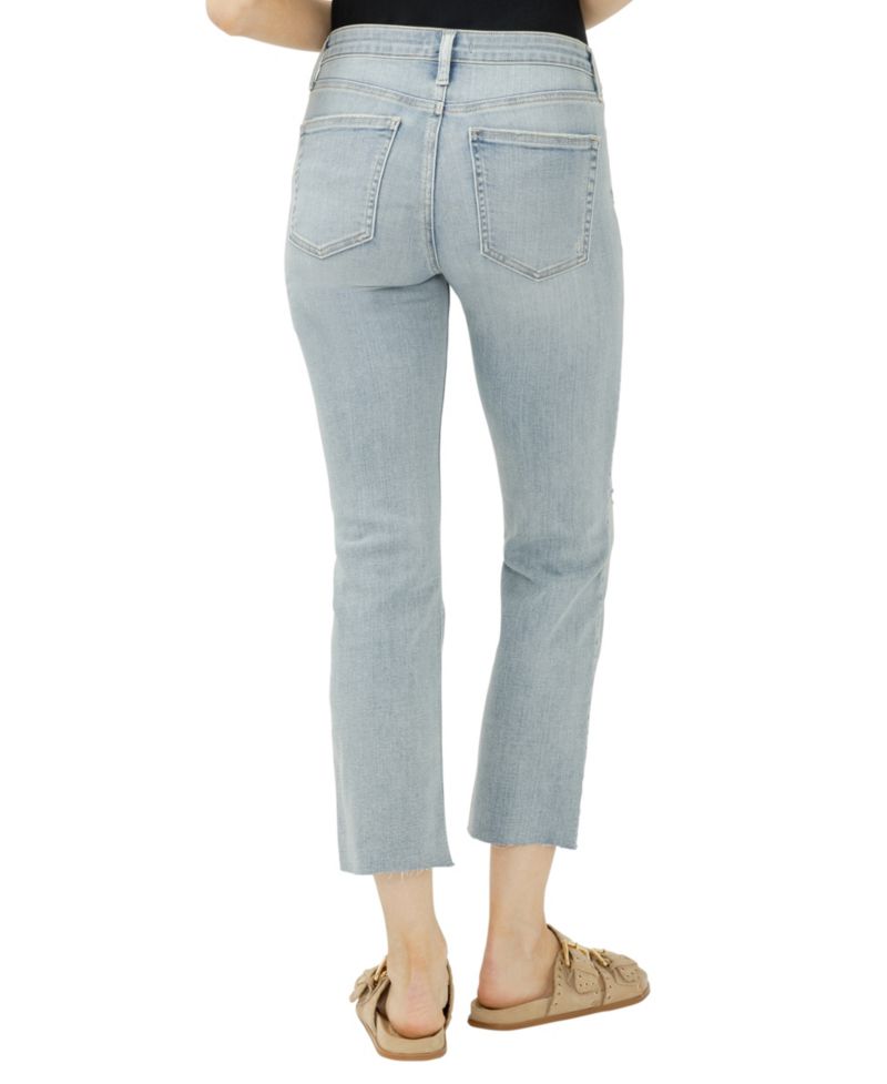 Women's Most Wanted Mid-Rise Cropped Straight-Leg Luxe Stretch Jeans