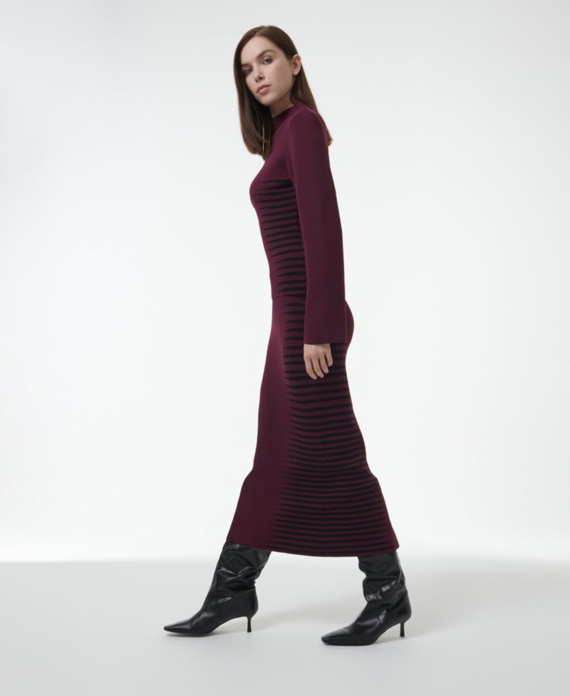 Women's Jacquard Knit Fitted Top