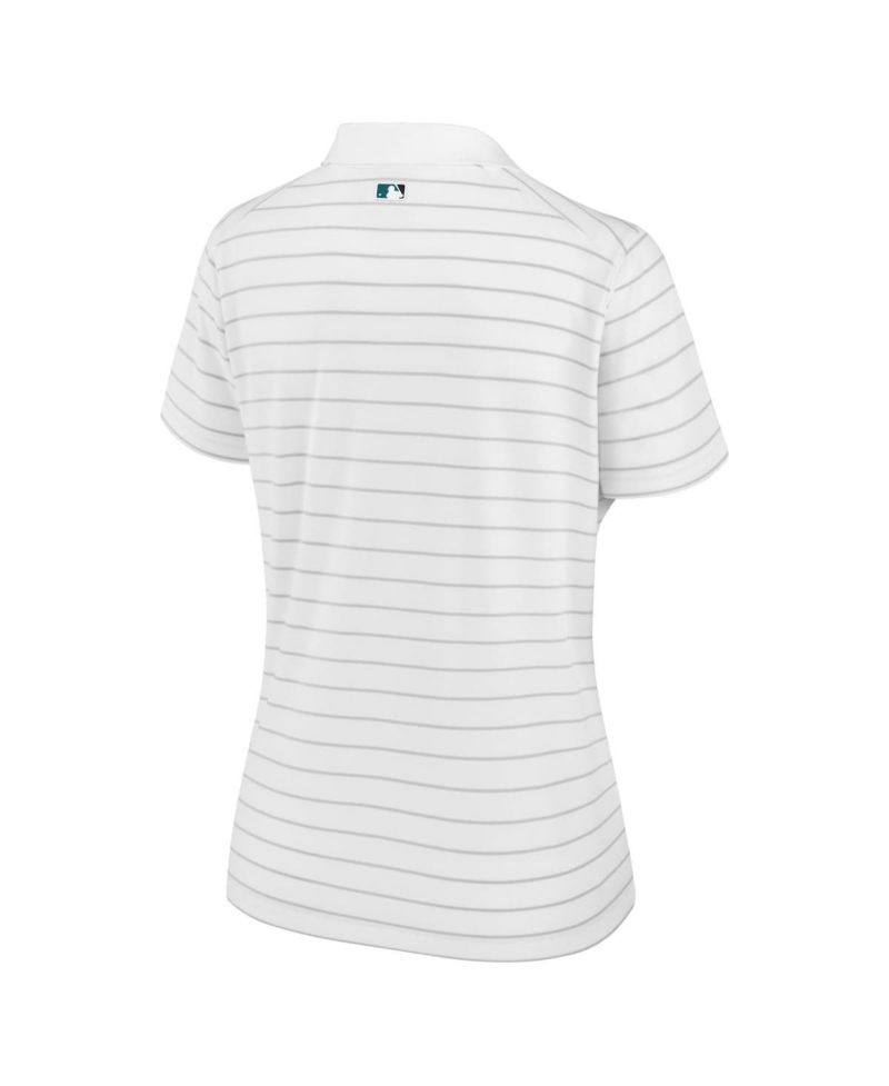 Women's White Seattle Mariners Authentic Collection Victory Performance Polo Shirt