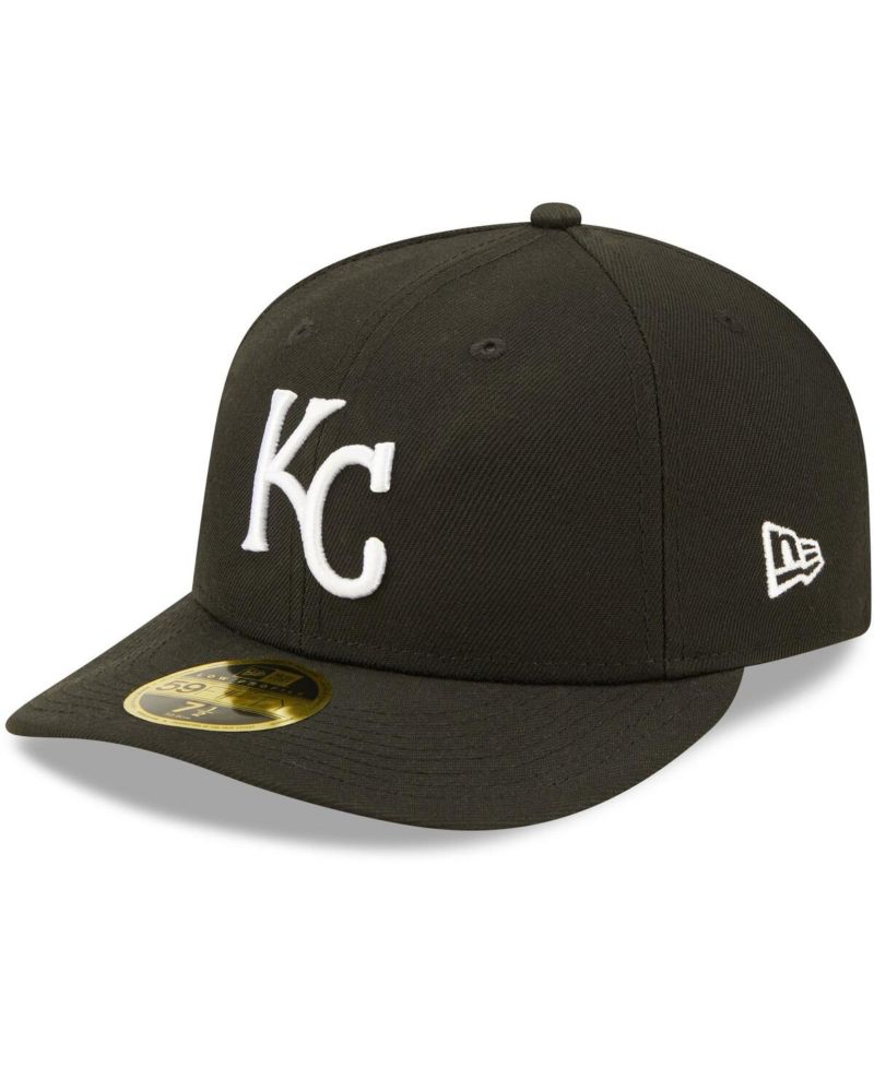 Men's Kansas City Royals Black and White Low Profile 59FIFTY Fitted Hat
