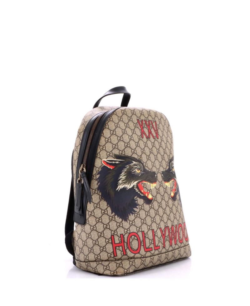 Medium Zip Around Backpack Printed GG Coated Canvas