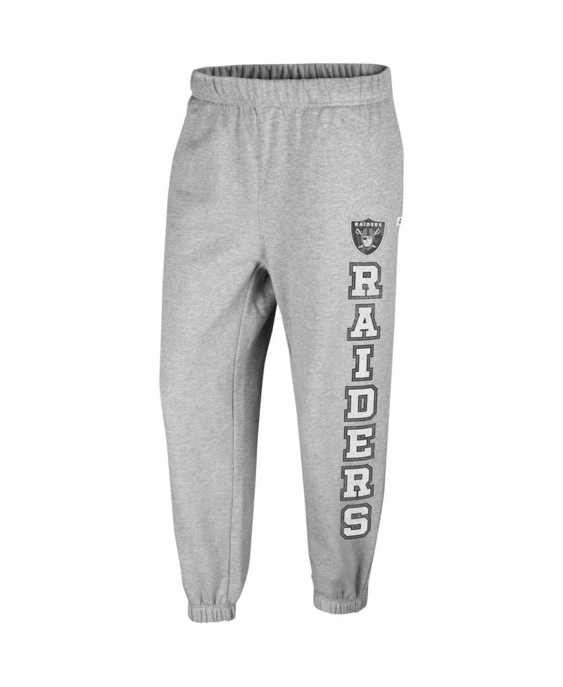 Women's Gray Distressed Las Vegas Raiders Double Pro Harper Jogger Sweatpants