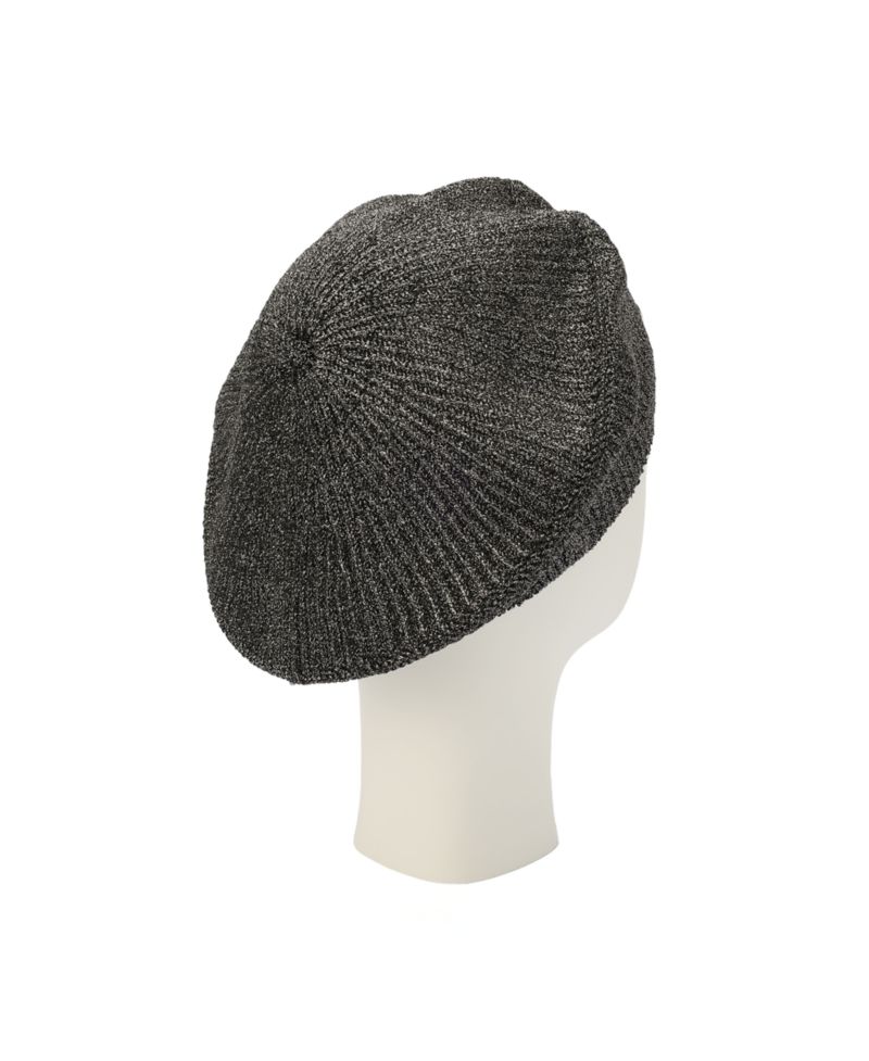 Women's Metallic Rib Knit Beret