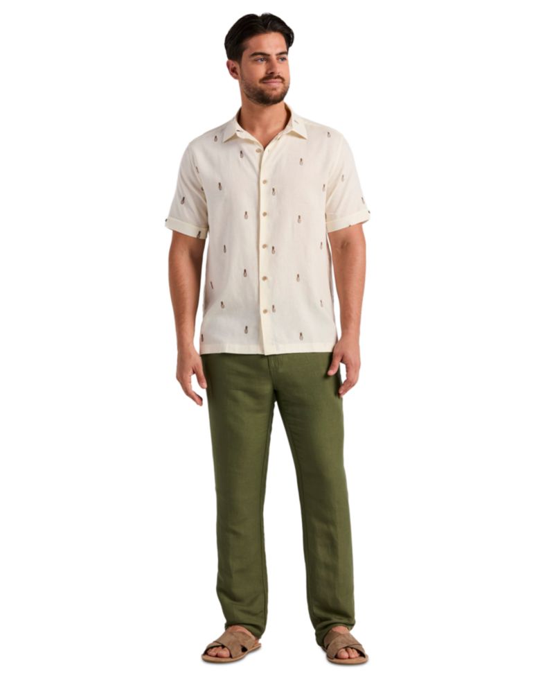 Men's Pineapple Embroidered Shirt