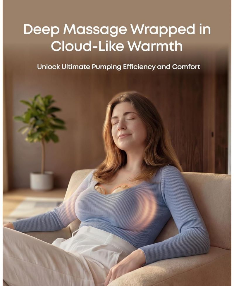 Heated Wearable Breast Pump S2 Pro with 240 Milk Storage Bag, Hands-Free, HeatFlow Tech, Wireless Charging Case