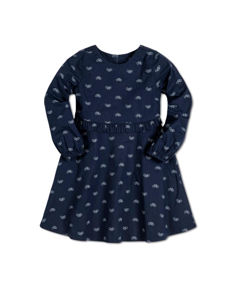 Baby Girls Hope and Henry Long Sleeve Ruffle Waist Dress