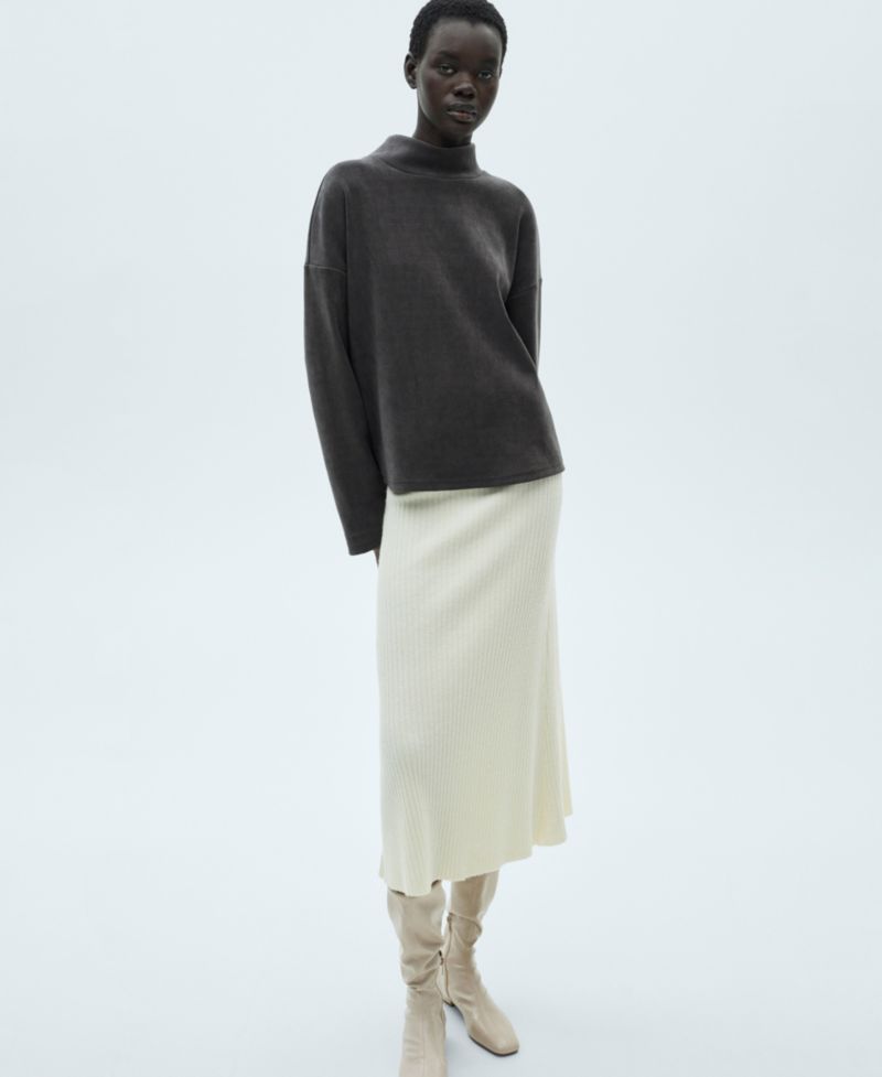 Women's Corduroy Perkins Neck Sweatshirt