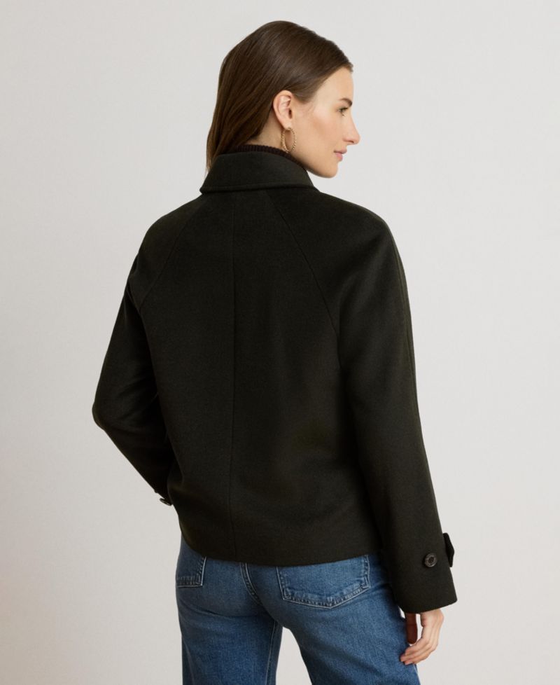Women's Short Double Breasted Wool Coat
