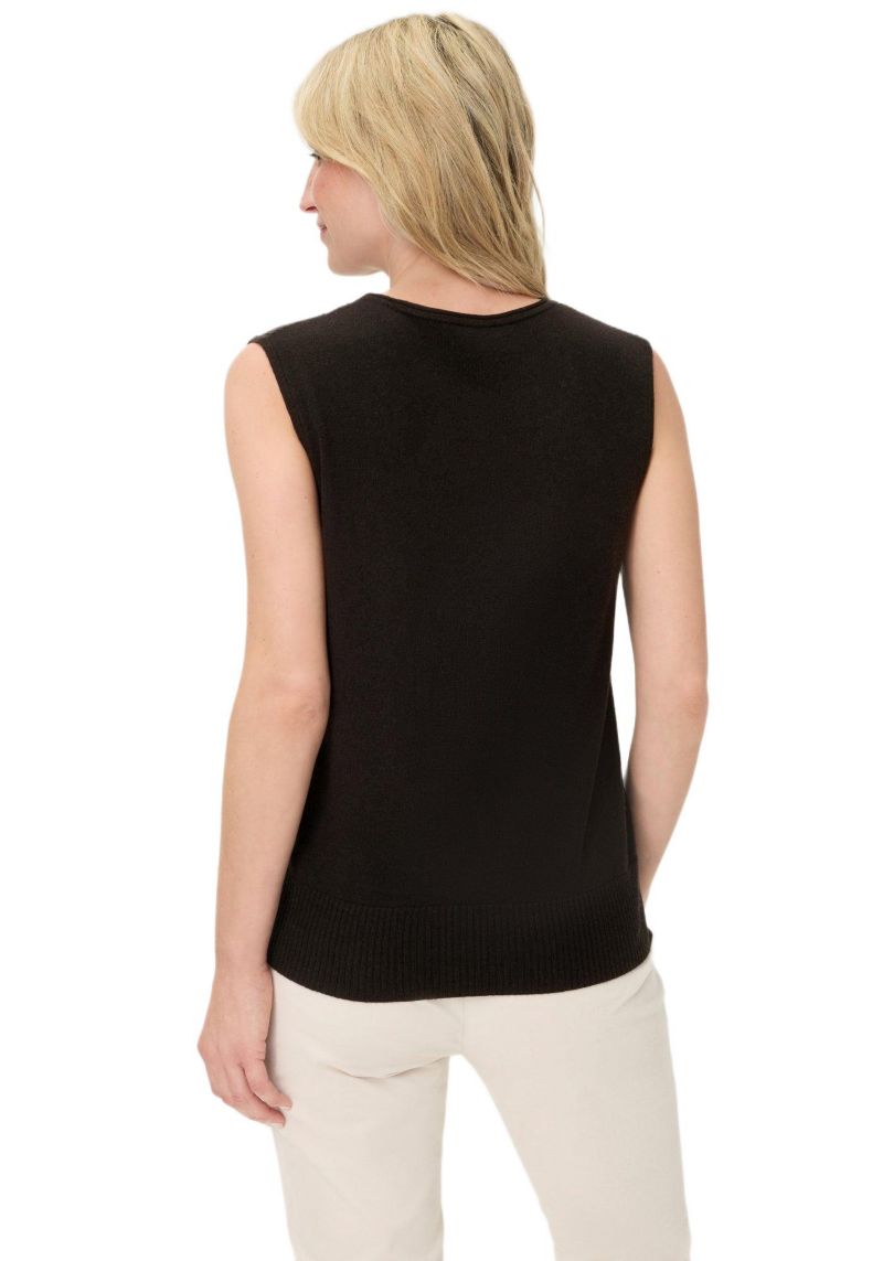 Women's Rib Knit Shell with Sequin Detail