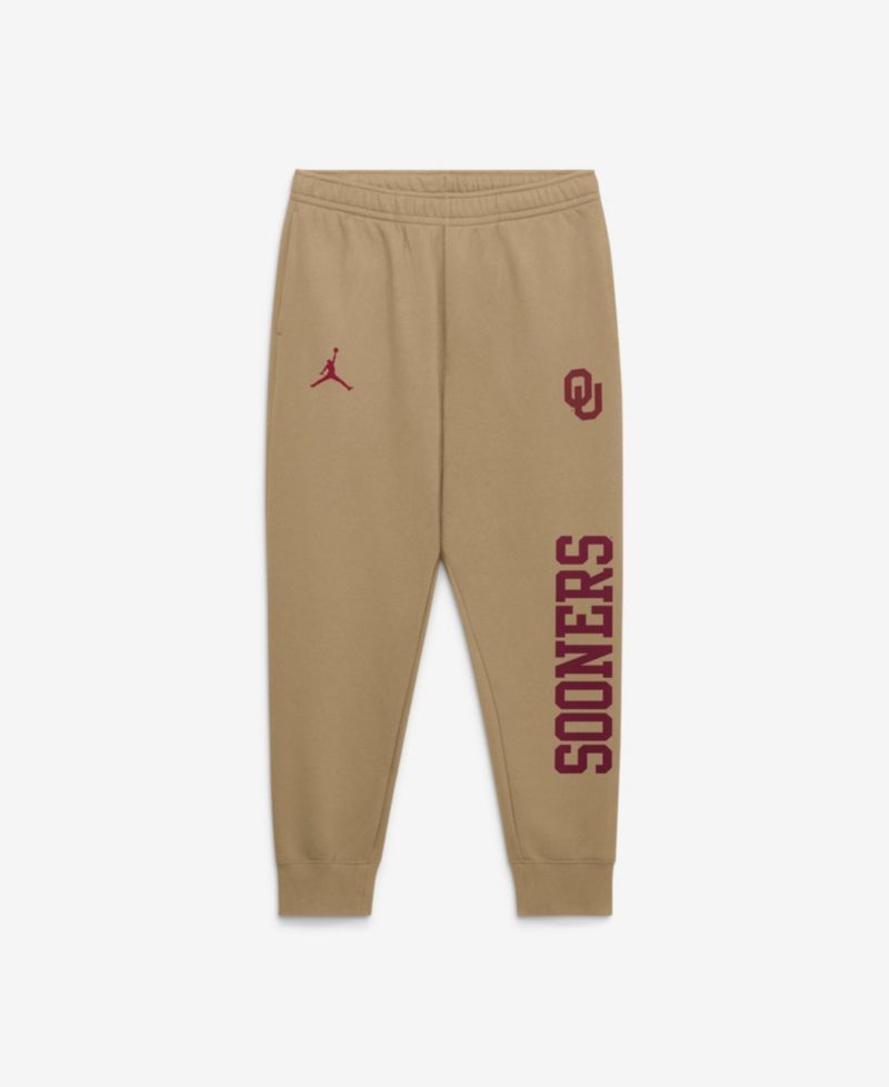 Men's Beige Oklahoma Sooners Primetime Club Fleece Joggers
