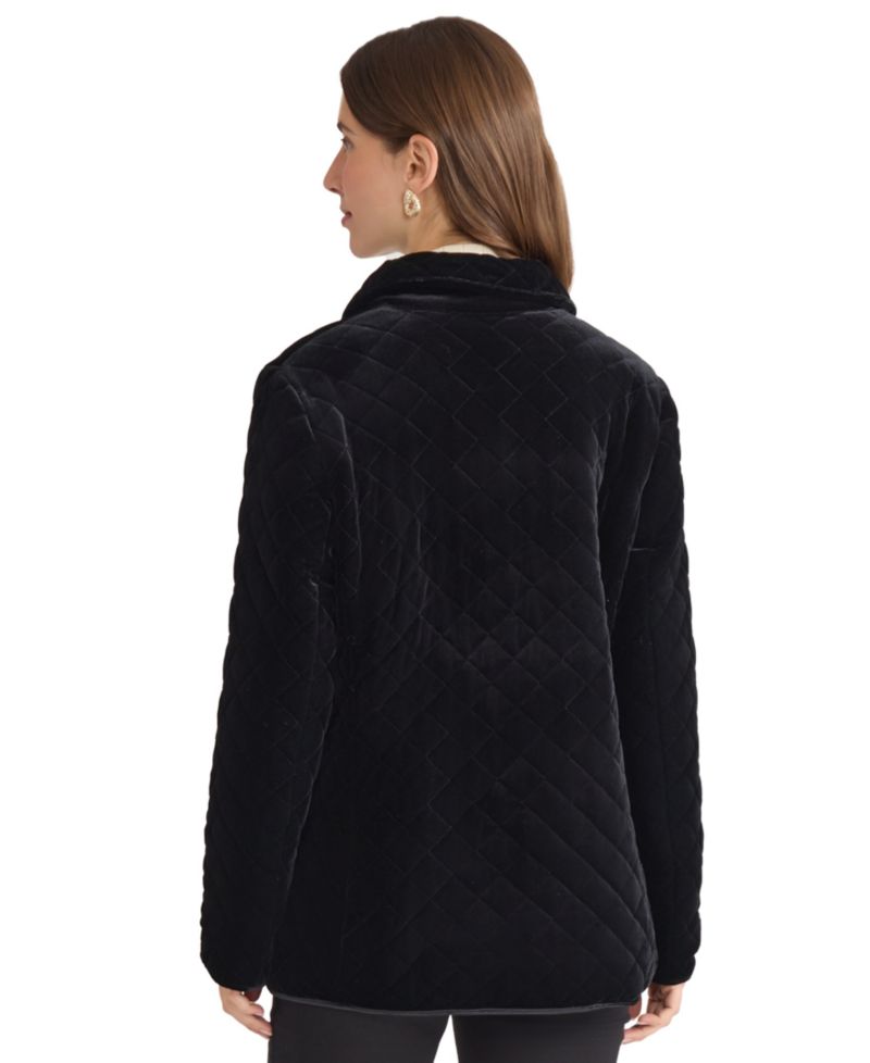 Petite Long Sleeve Quilted Jacket