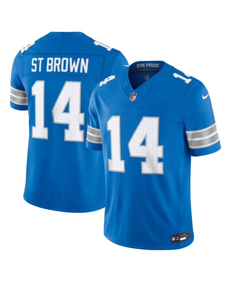 Men's Amon-Ra St. Brown Blue Detroit Lions Vapor F.U.S.E. Stitched Limited Jersey