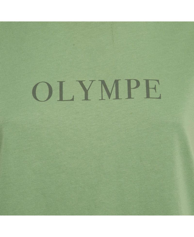 Women's Green Printed Cotton Zoe Citation T-Shirt